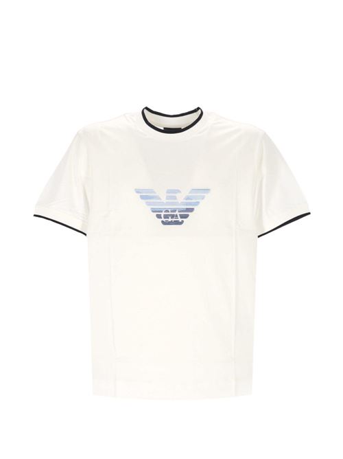 T-shirt uomo Emporio Armani bianca con logo EMPORIO ARMANI | EM005271AF10017U0003